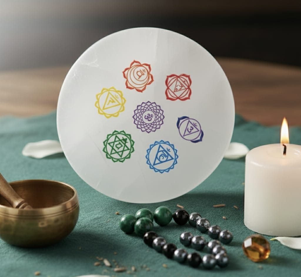 Selenite  Crystal Recharging  plate